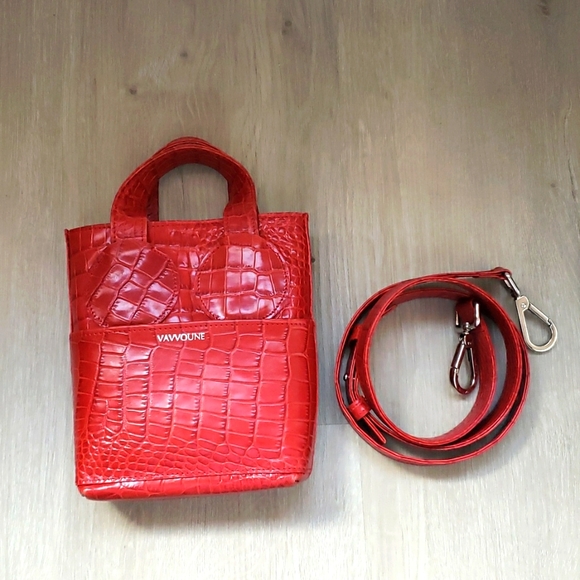 Vavvoune Sunsa Red Croco Bag - Picture 4 of 11